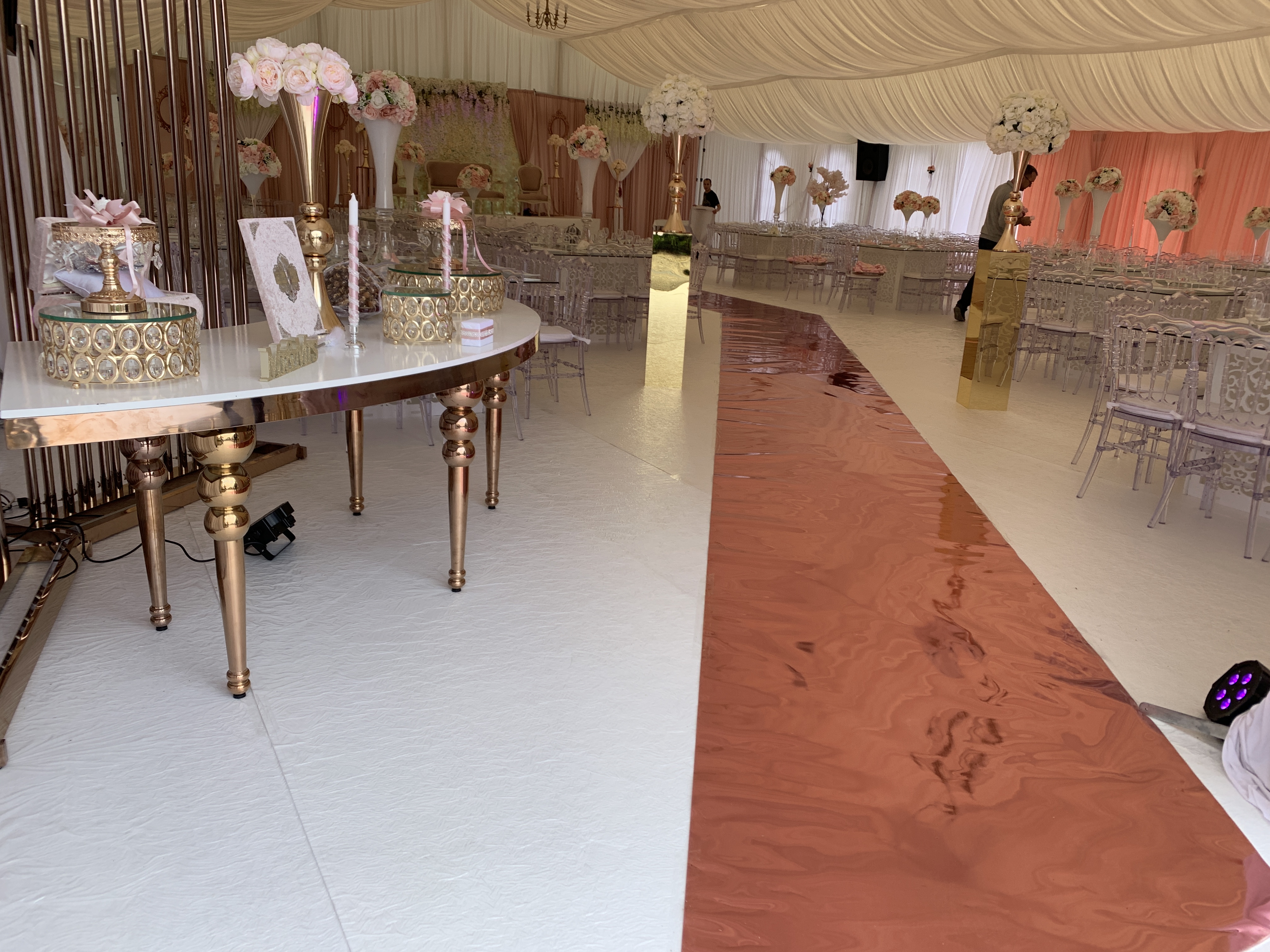 Tapis miroir Rose Gold